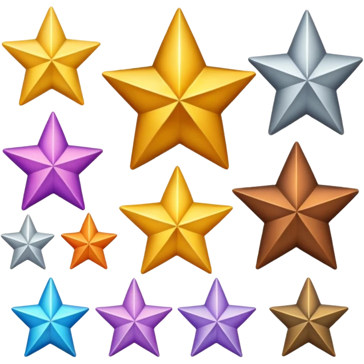 can you give me different designs of a star emoji