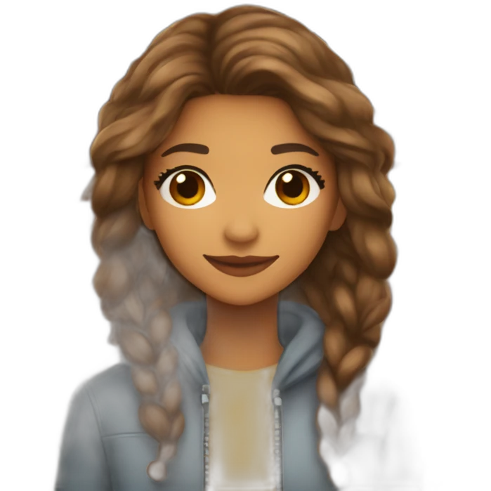 Zendaya with an autumn leaf emoji