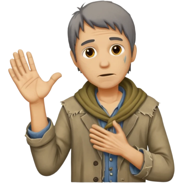 man begging emoji