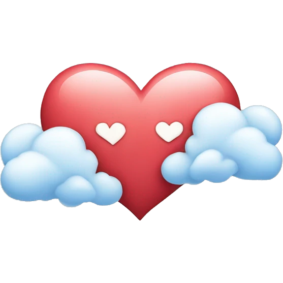 Heart with clouds emoji