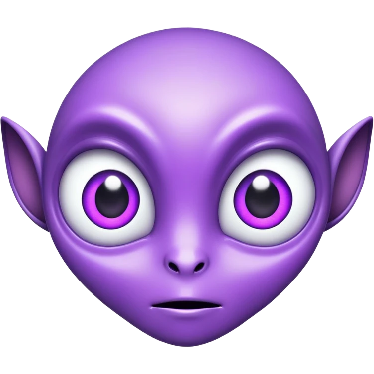 Purple alien face emoji