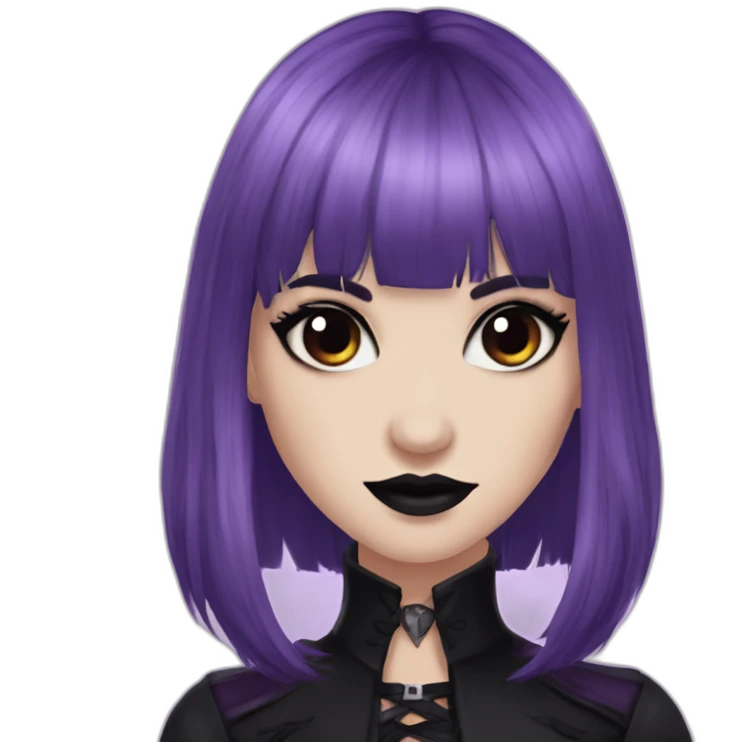 Elissabat-with-bangs-long-hair-dark-purple-and-black-vampire-goth-makeup-pinkeyes-romanticgothcloses- emoji