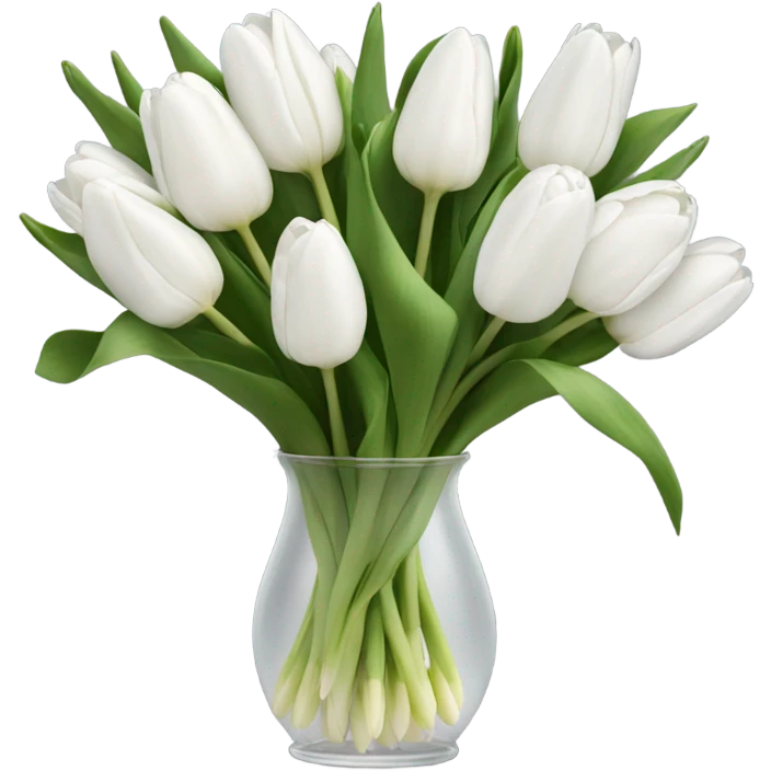 white tulip bouquet  emoji