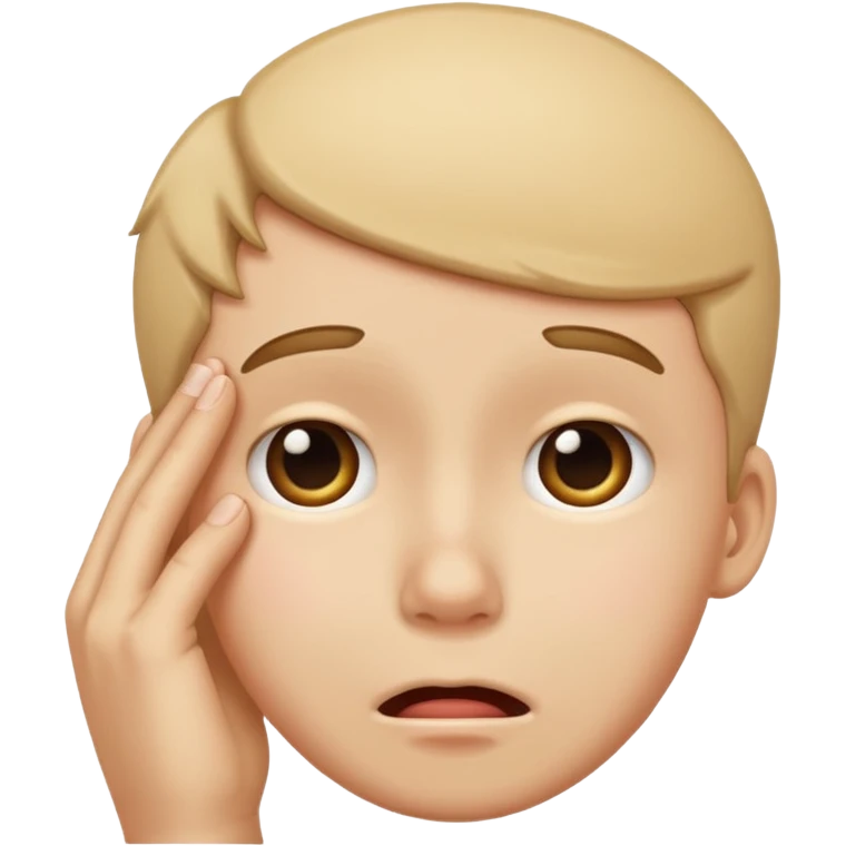 an embarrassed face scratching its head emoji