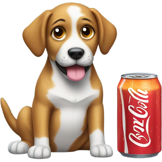 Dog with soda  emoji