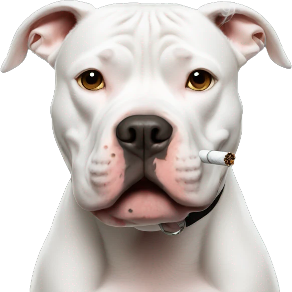 Pitbull smoking emoji