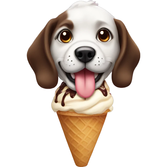 Dog is ice cream  emoji