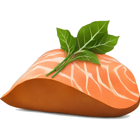 sweet potatoes and salmon on the side emoji