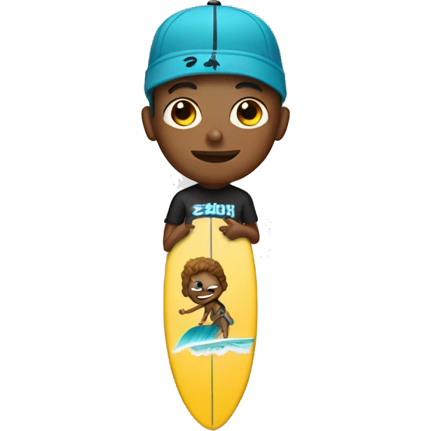Bobby on a surfboard emoji
