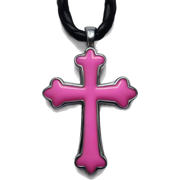chrome hearts cross pink emoji