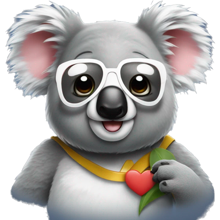 Koala mit Herz Sonnenbrille  emoji