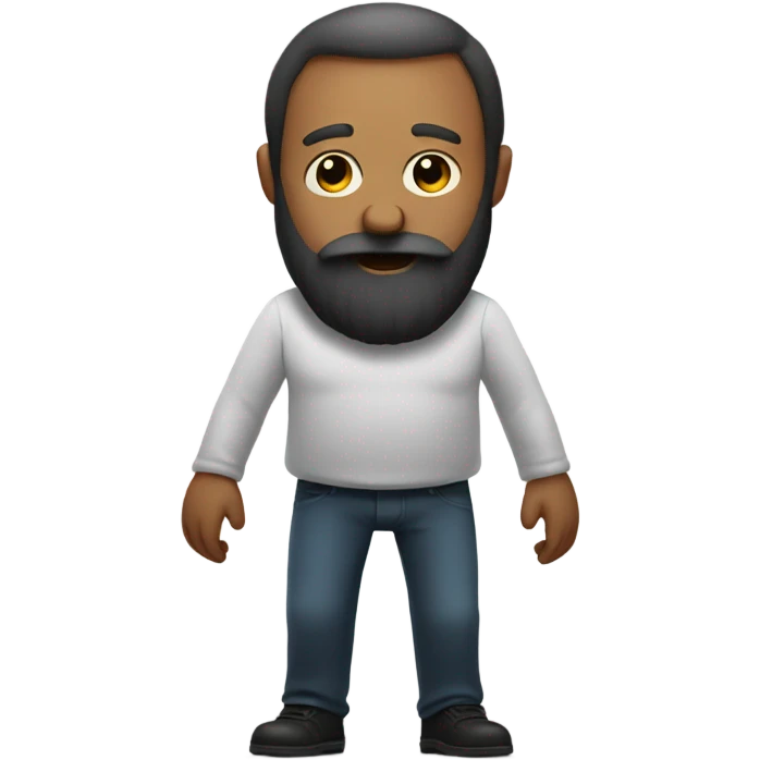 A giant Beard gy that is so big it goes down to hips emoji