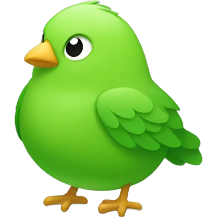 Green bird duolingo fat emoji