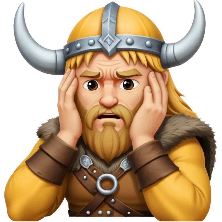 viking facepalm realistic emoji