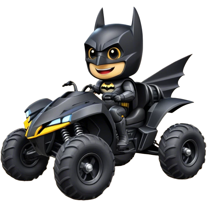 batmobile atv raptor 700 with a smile emoji