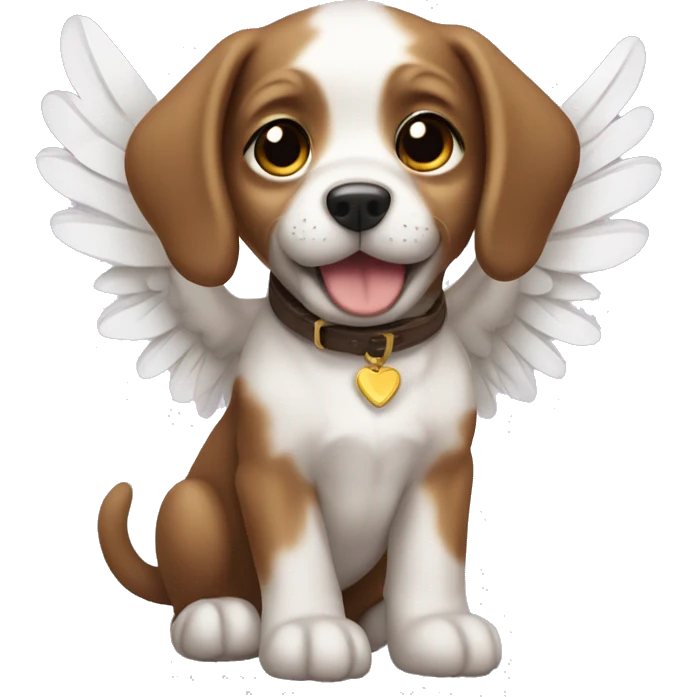 little puppy with wings emoji