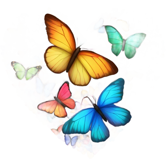 Cute Heart with butterflies  emoji