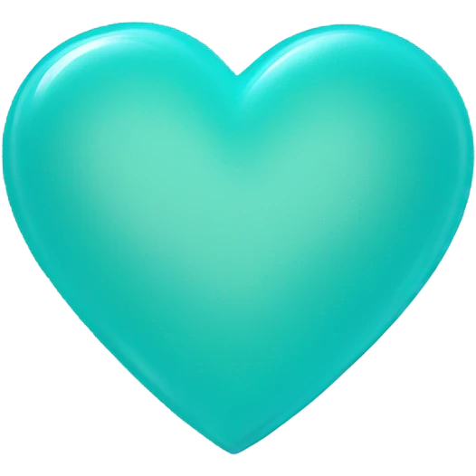 Turquoise transparent heart emoji