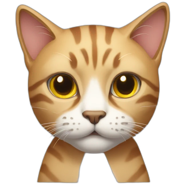 Cat emoji with a muscled body emoji