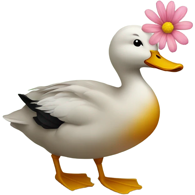 Duck with flower  emoji