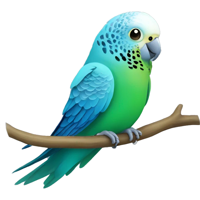 blue and green budgies emoji