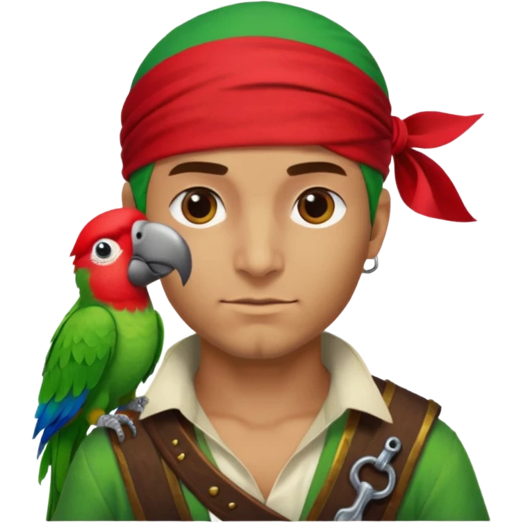 pirate and parrot emoji