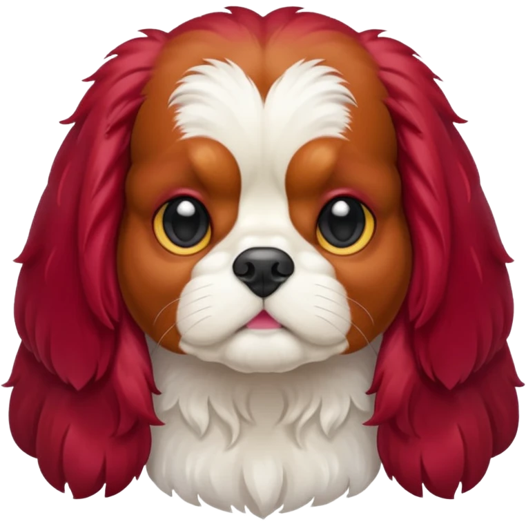 ruby colored king charles cavalier emoji