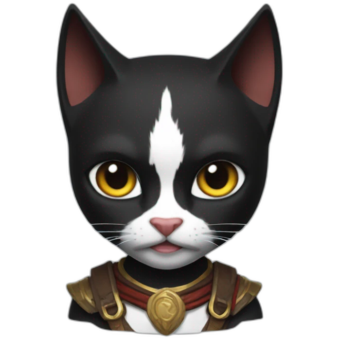 black cat kratos from god of war emoji