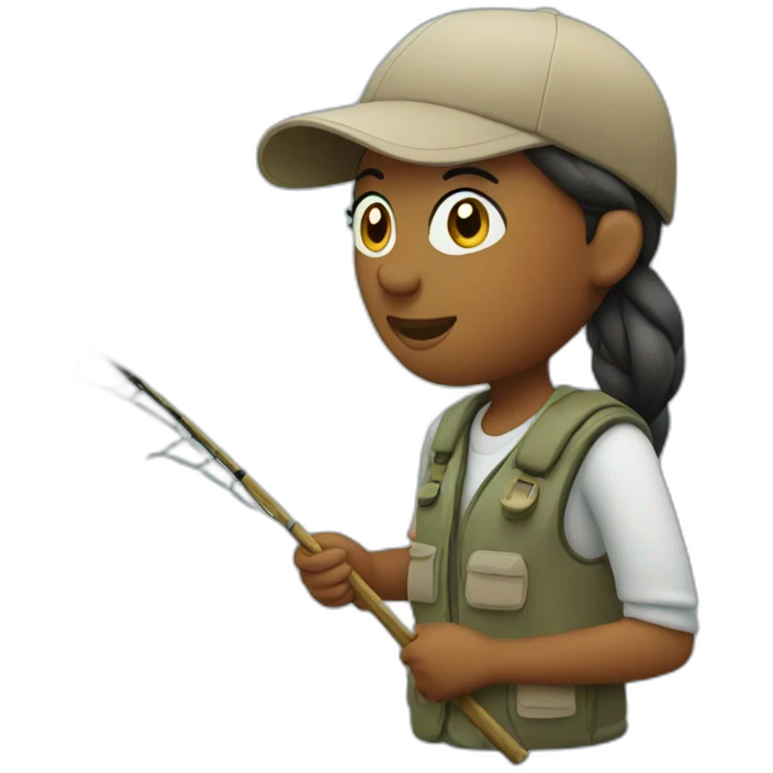Women fishing emoji