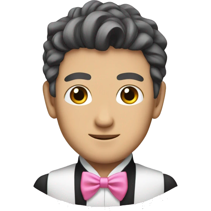 Satoru Gojo with pink bow emoji