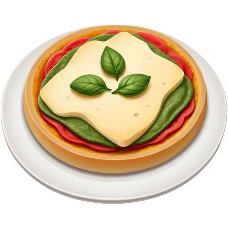 Plato con dos trozos de queso tostados a la plancha con salsa roja uno y salsa verde el otro  emoji