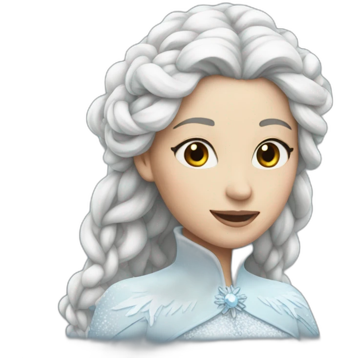 snow-queen-with-hair-in-the-air emoji