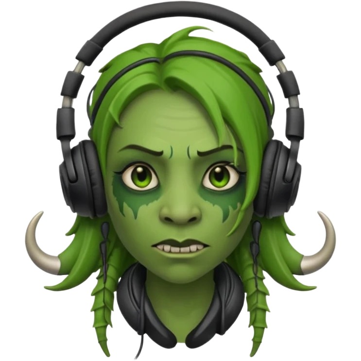 ork  woman with headphones emoji