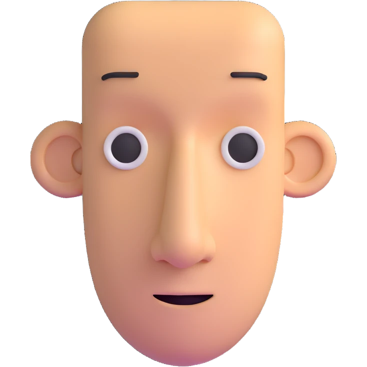 man with rectangle shaped head and big nose emoji
