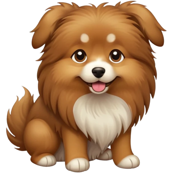 Long haired dog emoji