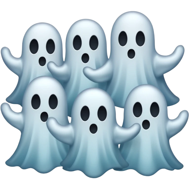 A group of ghosts wandering in the night emoji