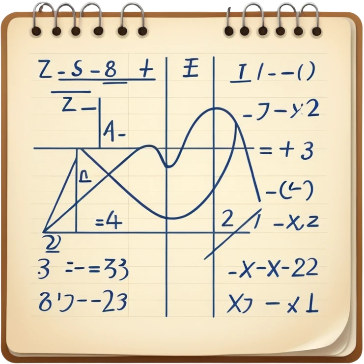 A paper with mathematic equations emoji