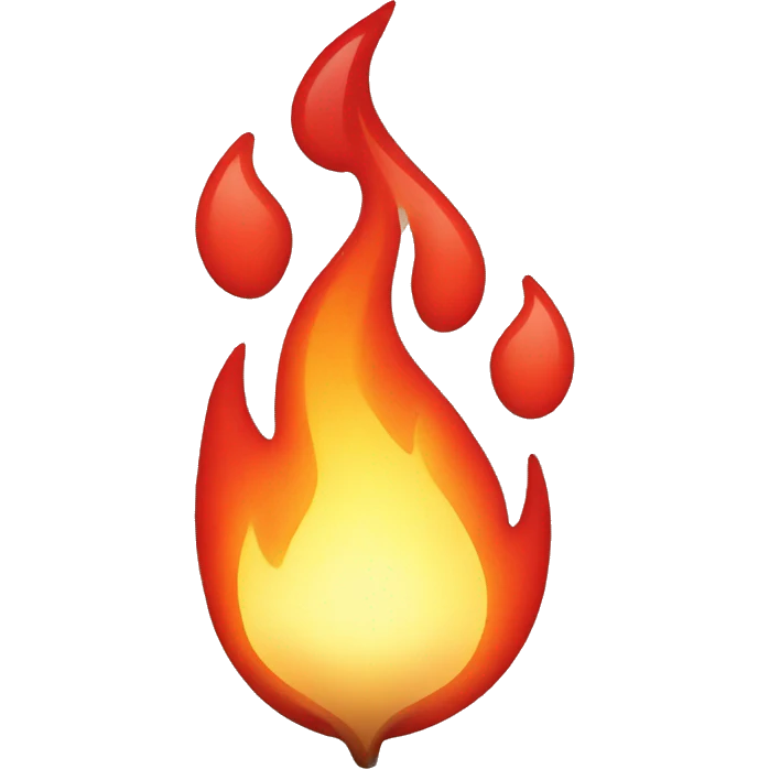 small red flame emoji