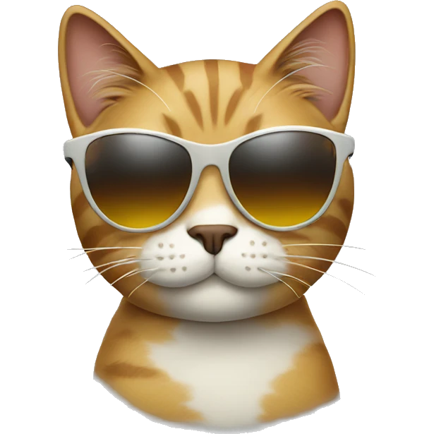 Cat with sunglasses emoji
