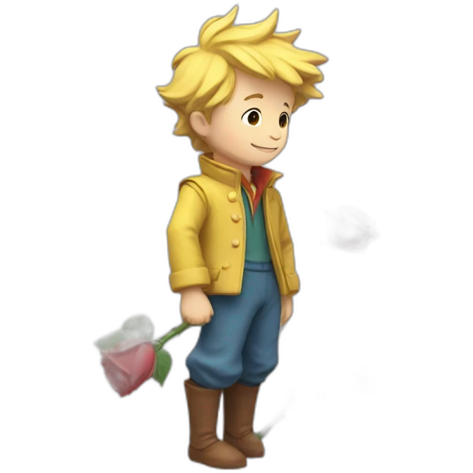 Le petit prince et sa rose emoji