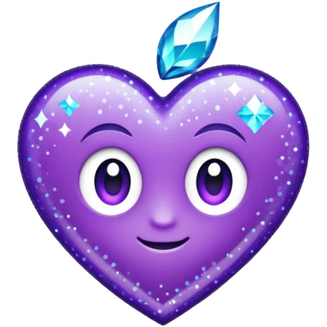 glitter purple and cian check emoji