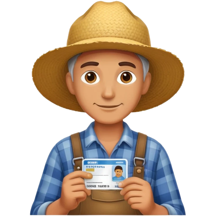 farmer in id card emoji