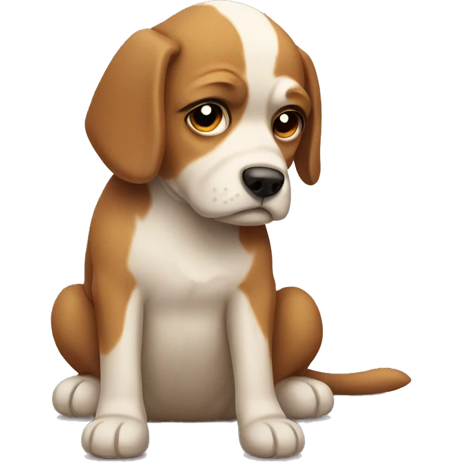 Sad dog emoji