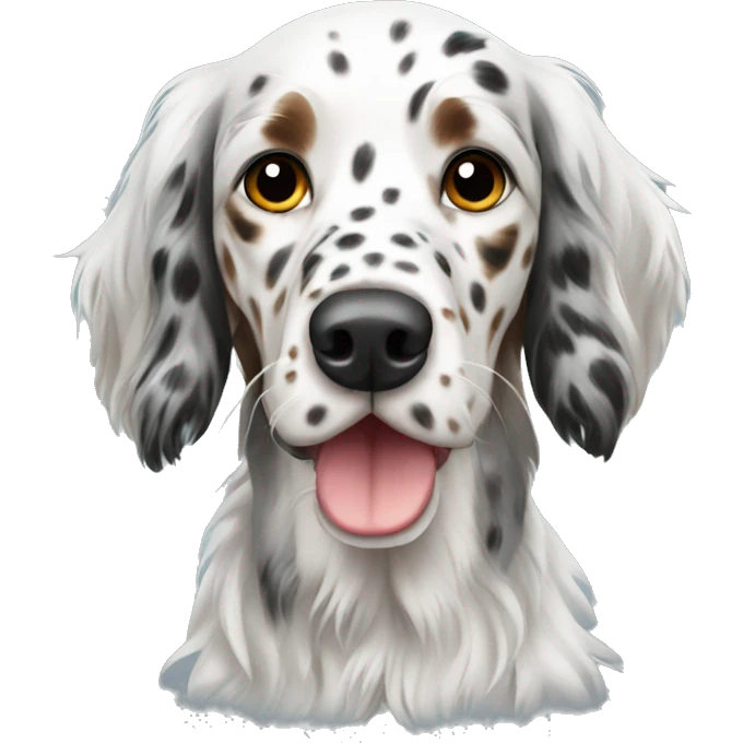 Cute English setter emoji