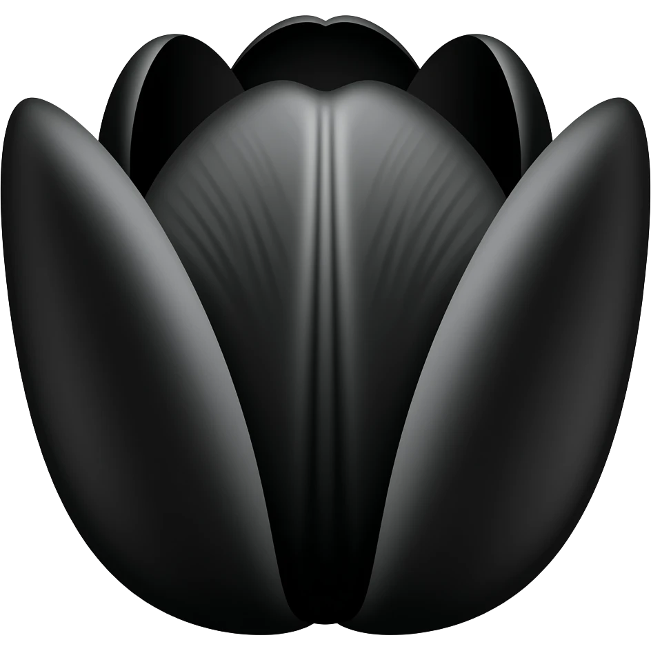 Black tulp emoji