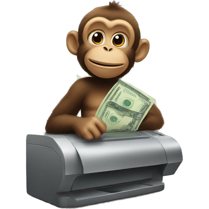 Monkey behind the cash register emoji