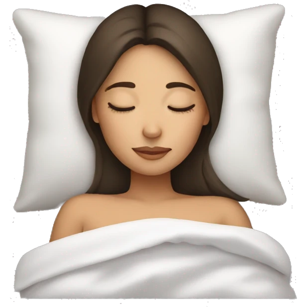 Brunette girl sleeping emoji