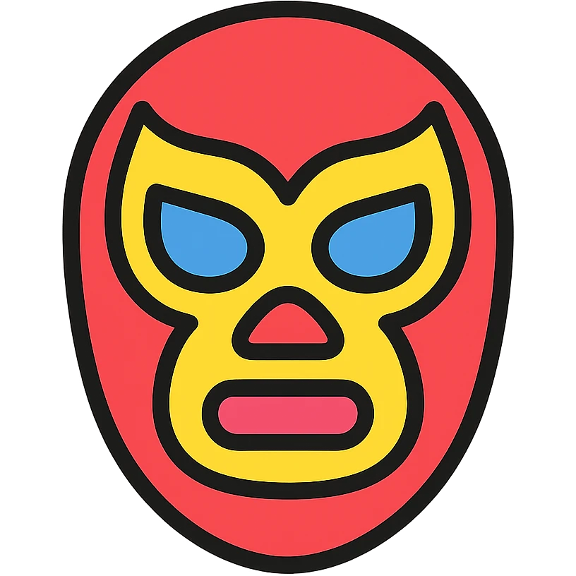 colored luchador mask icon emoji