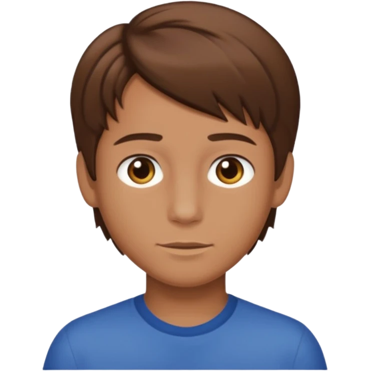 boy with brown hair and a middle part emoji