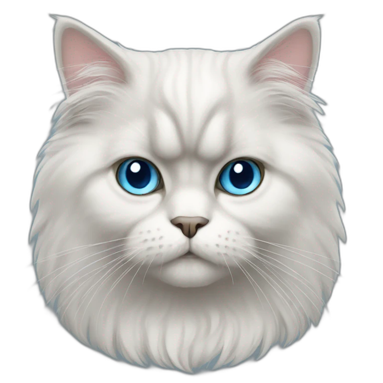 persian cat with blue eyes emoji